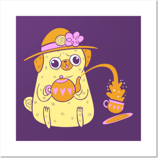 Tea Pug Posters and Art